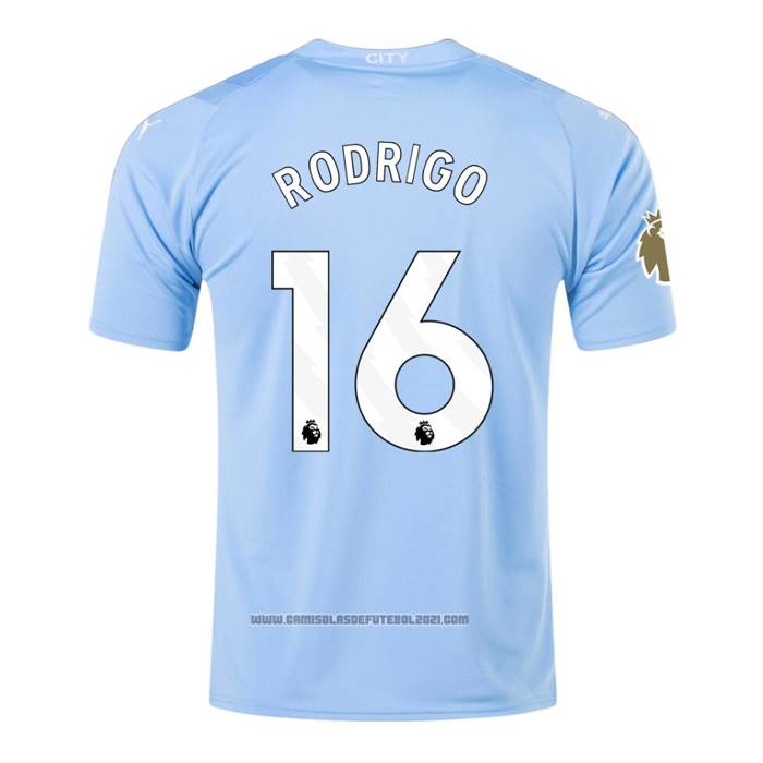 Camisola Manchester City Jogador Rodrigo 1º 2023-2024